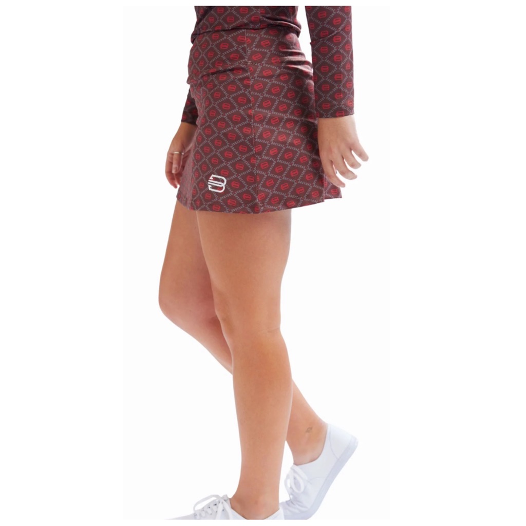 Brexrae X-Signature Maroon High Waisted Performance Golf Skirt Skort Size S